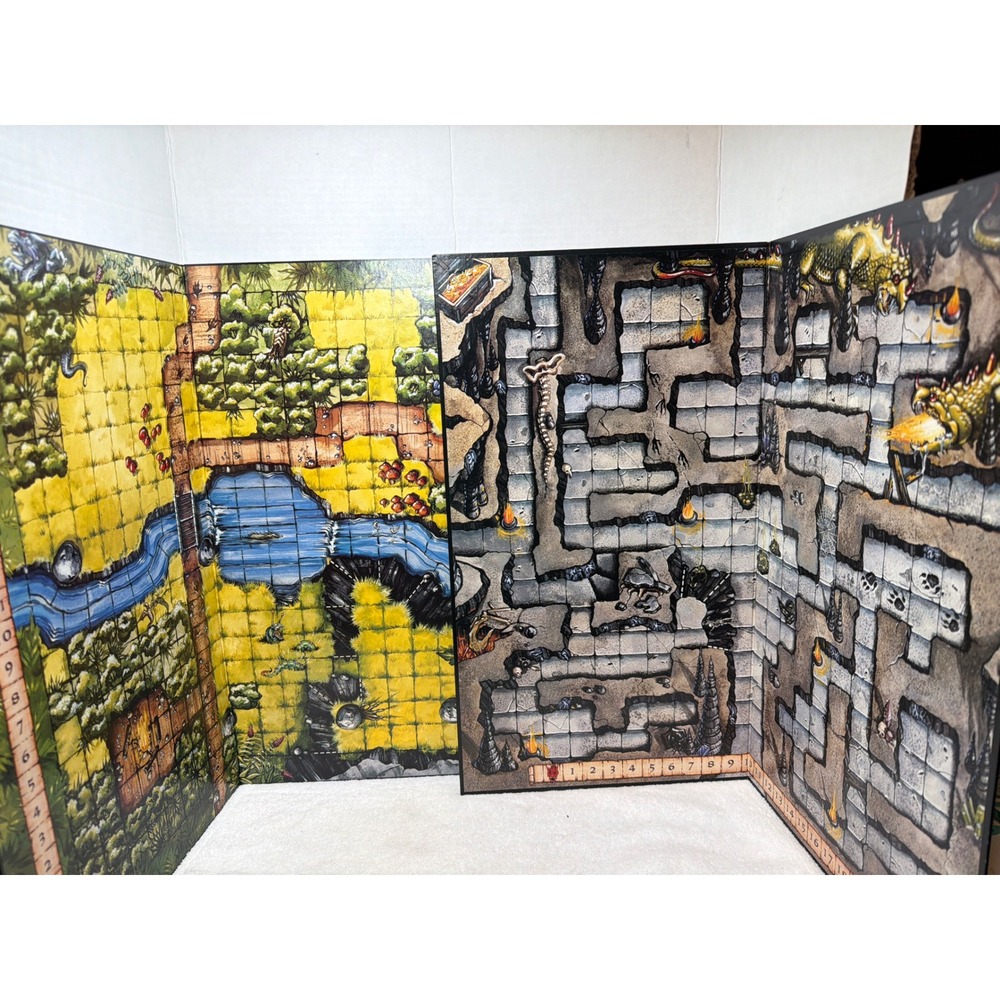 Vintage 1993 Dragon Strike Replacement Game‎ Boards Terrain Maps Dungeon 1440